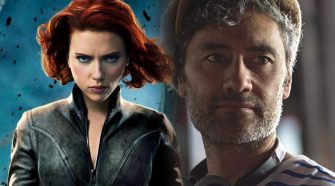 Scarlett Johansson as Black Widow and Taika Waititi